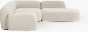 Modulaire bouclé hoekbank Wolke (4-zits) met chaise longue