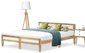 vidaXL Bedframe massief mangohout 140 cm