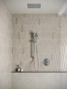 Saniclear Cube inbouw regendouche rond met inbouw douchekop 30x30cm, glijstang en 2 standen handdouche chroom