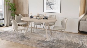 Mazzoni EXPANSO Kasjmier / kasjmier poten - OVALE UITSCHUIFTAFEL 160-360 cm VOOR 16-18 PERSONEN