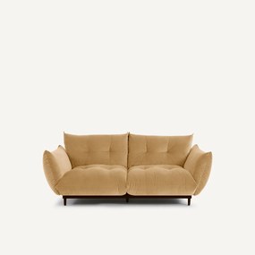 3-zits compacte bank in stoned fluweel, VITORIA