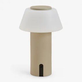 Draadloze Led-buiten Tafellamp Van Ijzer Socotra Tapioca Beige - Sklum