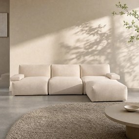 Modulaire Bank Met Hocker Creme