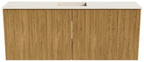 Mondiaz Joya DLux 100cm toiletmeubel oak met wastafel faye midden zonder kraangat meli