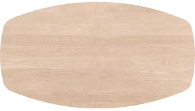 Goossens Excellent Eettafel Floyd, Semi ovaal 180 x 100 cm