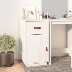 vidaXL Bureaukastje 40x50x75 cm massief grenenhout wit
