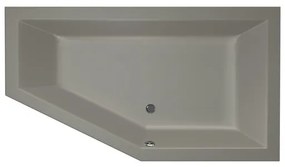 Xenz Society Hoekbad - 160x90x53 - afvoer Midden - Rechts - acryl - cement 6882-06