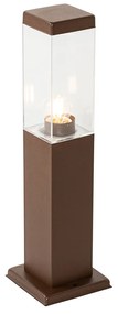 Buitenlamp roestbruin met grondpin en kabelmof 45cm IP44 - Malios