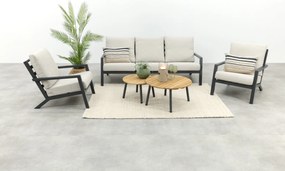 Boston/Mindo stoel - 3-zitsbank loungeset - 5-delig