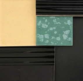 Terre d'Azur Style wandtegel 15x5cm zwart