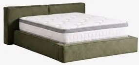 Bed Met Opklapbare Gestoffeerde Boxspring Lunari Stof Leger Groen & 180 X 200 Cm & 180 X 200 Cm - Janice - Sklum