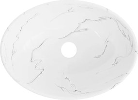 Mexen Elza opzetwastafel 40 x 33 cm, witte steen - 21014081