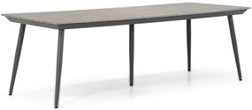 Dining Tuintafel rechthoekig 240 x 92 cm Aluminium/polywood Grijs Matale