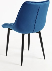 Set van 4 fluwelen Cade Stoelen