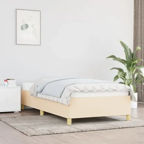 vidaXL Bedframe stof crèmekleurig 100x200 cm
