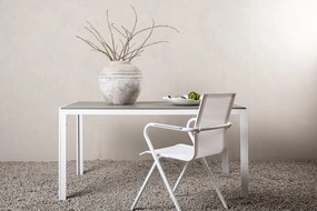 The Outsider Tuintafel - Toscane - Wit/Grijs - Alu/Polywood - 150x90 cm - The Outsider
