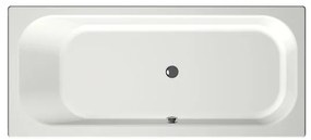 Xenz Aruba Ligbad - 180x80x48 - afvoer Midden - acryl - wit mat 6891-03