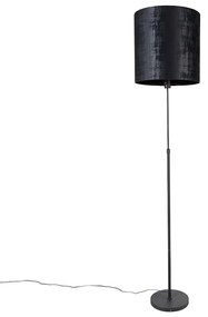 Stoffen Vloerlamp zwart kap zwart 40 cm verstelbaar - Parte Modern E27 Binnenverlichting Lamp