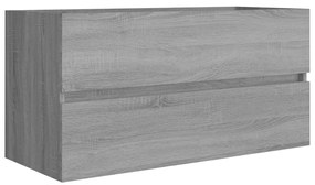 vidaXL Wastafelkast 90x38,5x45 cm bewerkt hout grijs sonoma eikenkleur
