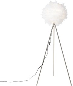Smart romantische vloerlamp wit incl. Wifi A60 - Feather Modern E27 rond Binnenverlichting Lamp