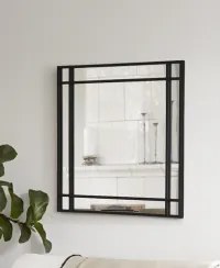 Spiegel Leighton - Metaal & Spiegelglas - Zwart