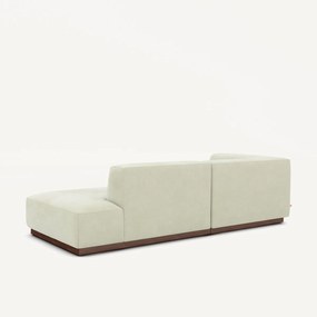 Hoekbank links in stonewashed fluweel, JACOPO