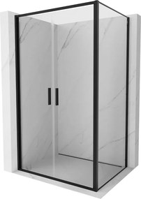 Mexen Exo schuifdeur douchecabine 100 x 80 cm, transparant, zwart - 814-100-080-70-00