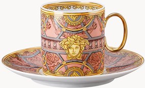 Porseleinen koffiekopje Scala Palazzo met schoteltje