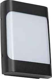 Design buiten wandlamp zwart incl. LED IP44 met schemersensor - Khuvan