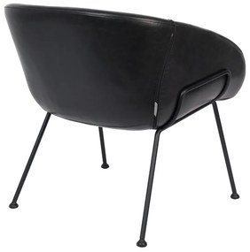 Zuiver Feston Zwarte Design Fauteuil Leer