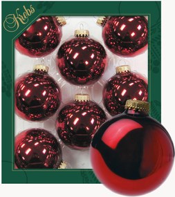 Handbeschilderde kerstballen Samira, 8-delig