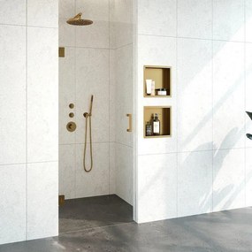 BRAUER Void nisdeur helder glas 80x200 omkeerbaar incl. glascoating PVD goud geborsteld GS-VON1H80200GG