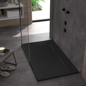 Douchebak Rea Bazalt long Black 80x100