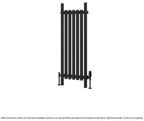 Eastbrook Lambourne horizontale radiator 40x120cm 649W zwart mat