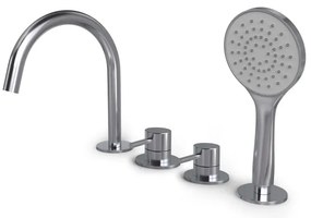 Hotbath Buddy Badrandcombinatie - met uitloop - één hendel mengkraan - Chroom B173CR