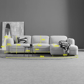 PEPP Interiors Drop Bank Met Chaise Longue Rechts Beige Serenity 03