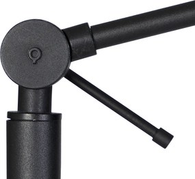 Vloerlamp zwart met kap lichtbruin 50 cm verstelbaar - Editor