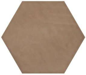 Cifre Ceramica wandtegel - 17.5x17.5cm - 9mm - Zeshoek - Bruin glans SW07310745-3