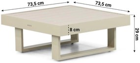 Hoek loungeset 5 personen Aluminium Taupe  Lifestyle Garden Furniture Lorenzo