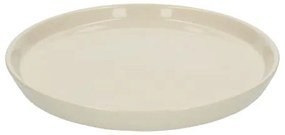 Dinerbord, steengoed, beige, spikkel,Ø 25 cm