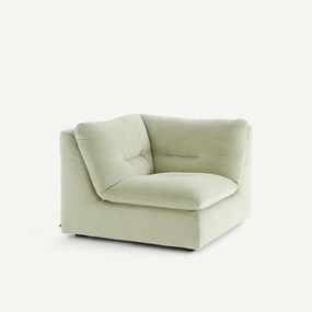 Modulaire 90° hoek in stonewashed fluweel, GIULIANO