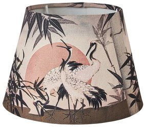 Lampenkap kraanvogel - wit/roze - 12x18x12 cm