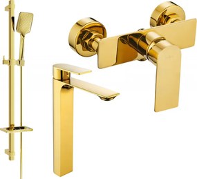 Mexen Alexa DQ62 douche set, goud - 71214DQ62-50
