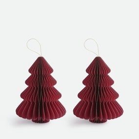 Set van 2 opvouwbare kerstbomen, hoogte 20 cm, CASPAR