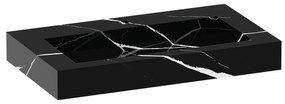 Sanituba Nature badmeubel 80cm sahara  met wastafel Artificial Marble Nero Marquina 1 kraangat