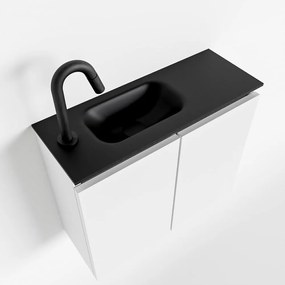 Mondiaz Ture 60cm toiletmeubel talc met wastafel urban links 1 kraangat