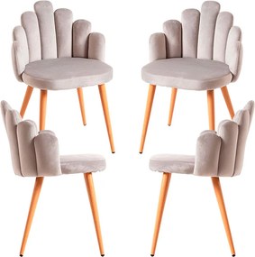 Set 4 Hand Fluwelen Stoelen