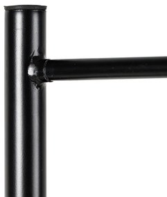 Industriële vloerlamp zwart met messing 2-lichts - Haicha