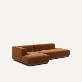 Linker hoekbank XL chenille fluweel, Jacopo