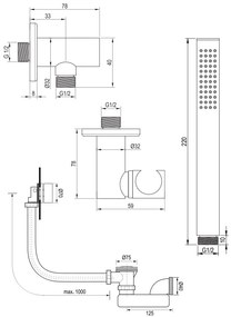 Brauer Copper Carving thermostatische inbouw badkraan met badvulcombinatie en staafhanddouche set 3 koper geborsteld PVD